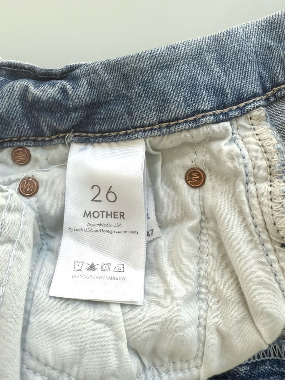 MOTHER The High Waisted Hiker Hover Jeans Herbal Remedy Sz 26 - Picture 5 of 10